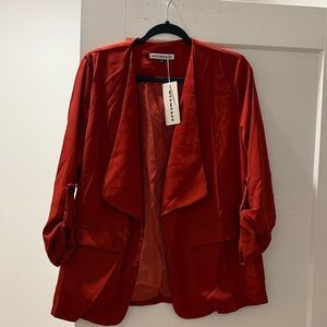 Chic Red Women's Blazer